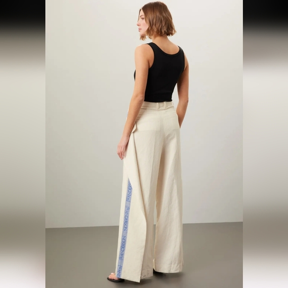 J.W. Anderson Linen Side Panel Pants Size 6 - Picture 2 of 11